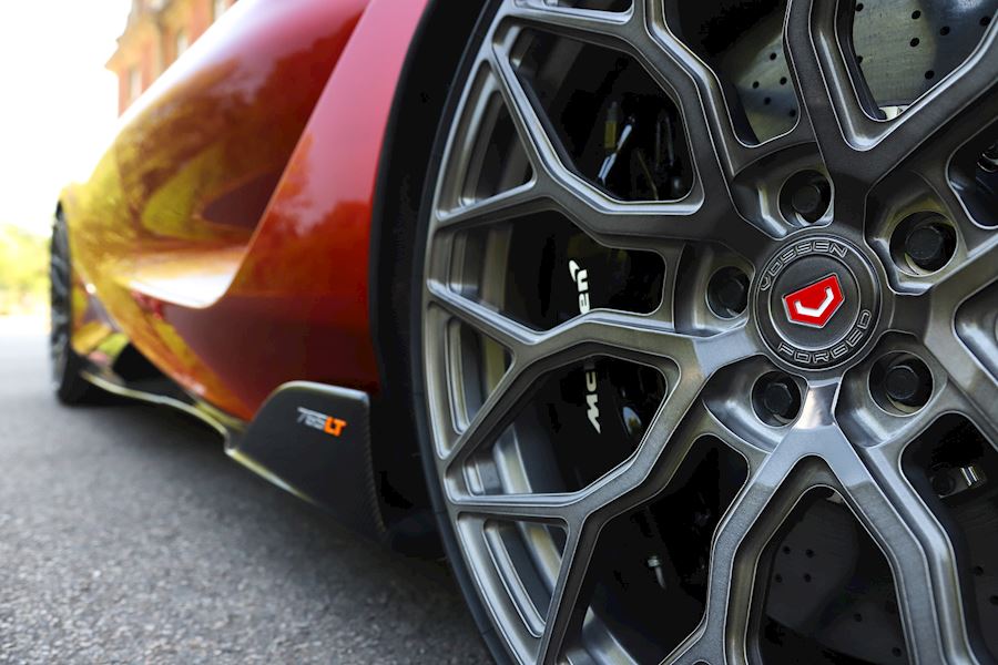 McLaren 765lt installed with Vossen S17-01 in Brushed Dark Smoke