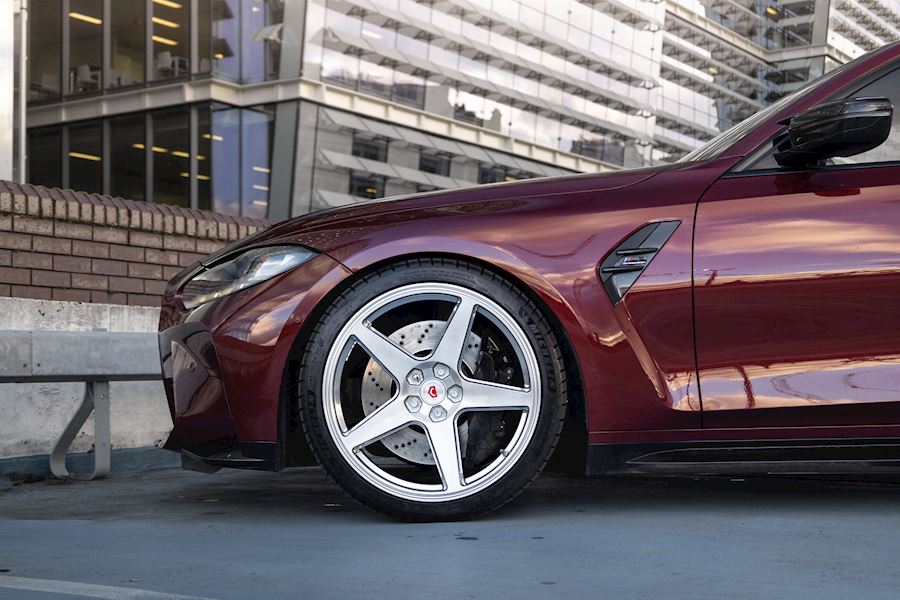 BMW G80 M3 installed with Vossen Forged GNS-1 alloy wheels in Polished & Brushed face