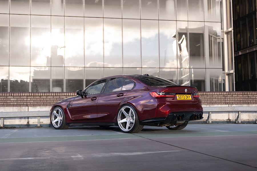 BMW G80 M3 installed with Vossen Forged GNS-1 alloy wheels in Polished & Brushed face