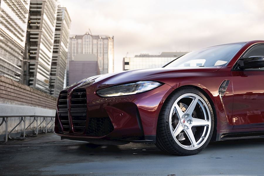 BMW G80 M3 installed with Vossen Forged GNS-1 alloy wheels in Polished & Brushed face