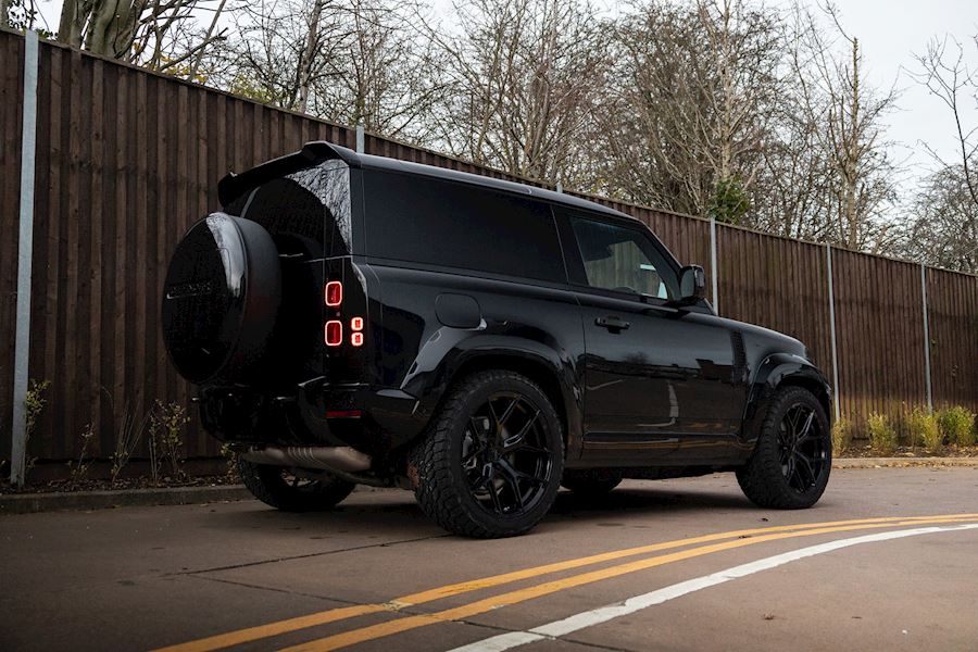 Land Rover Defender 90 installed with Vossen HF-5 Gloss Black alloy wheels