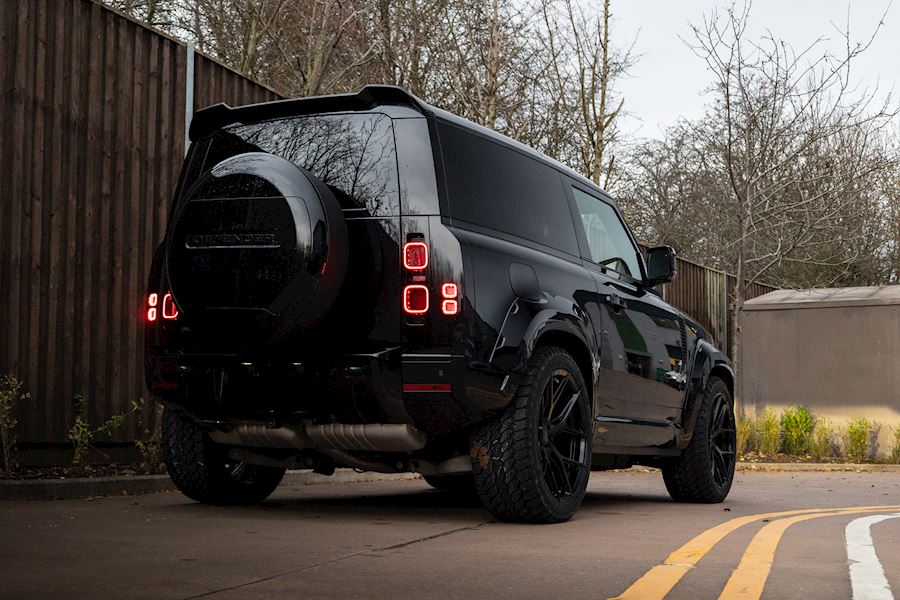 Land Rover Defender 90 installed with Vossen HF-5 Gloss Black alloy wheels