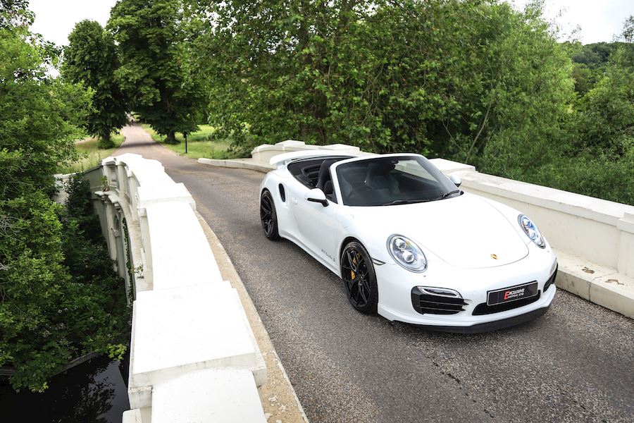 Porsche 991 Turbo S installed with Vossen HF-5 wheels in Gloss Black