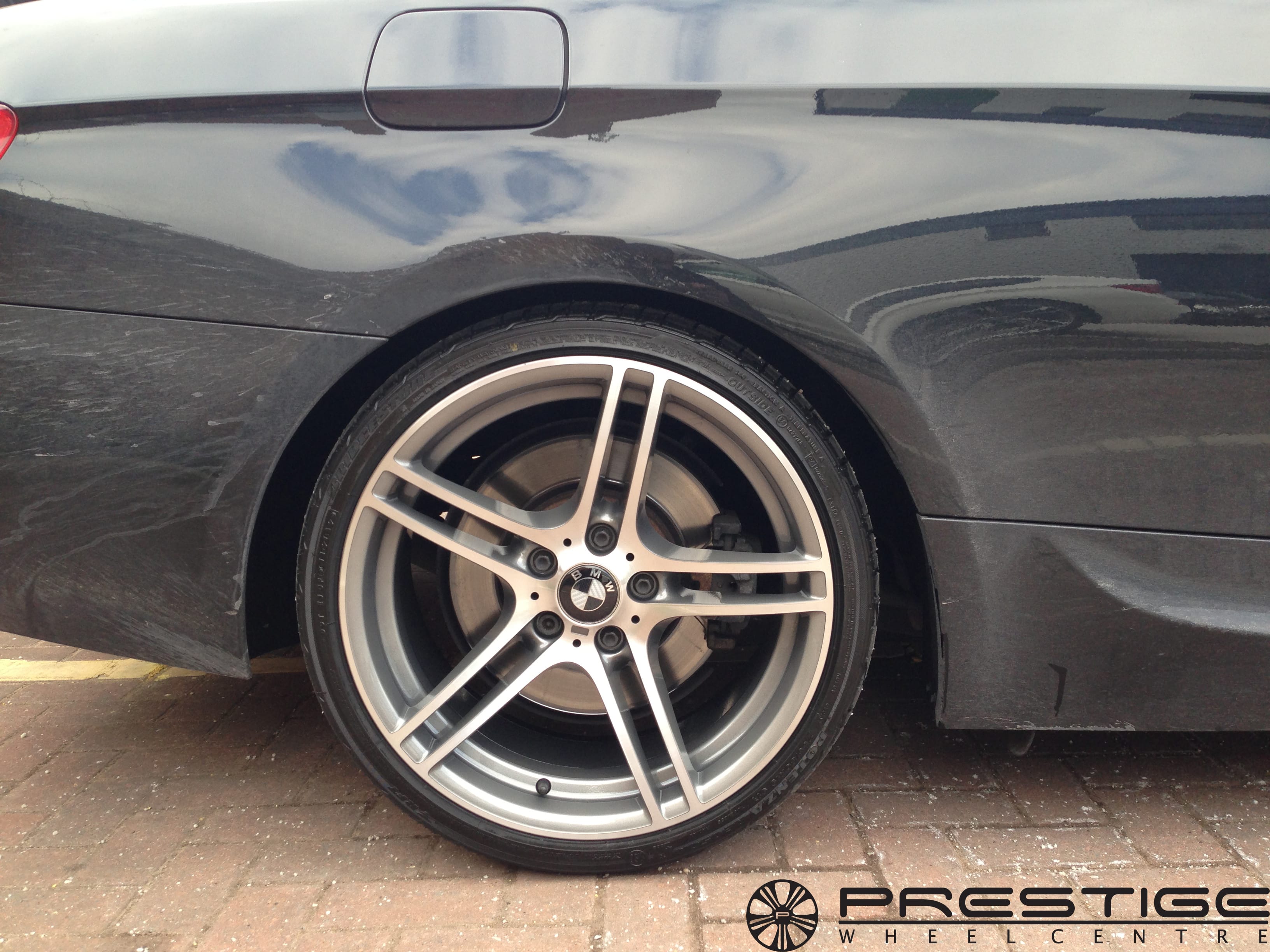 BMW 313 alloy wheels fully refurbished and diamond cut @ Prestige Wheel
