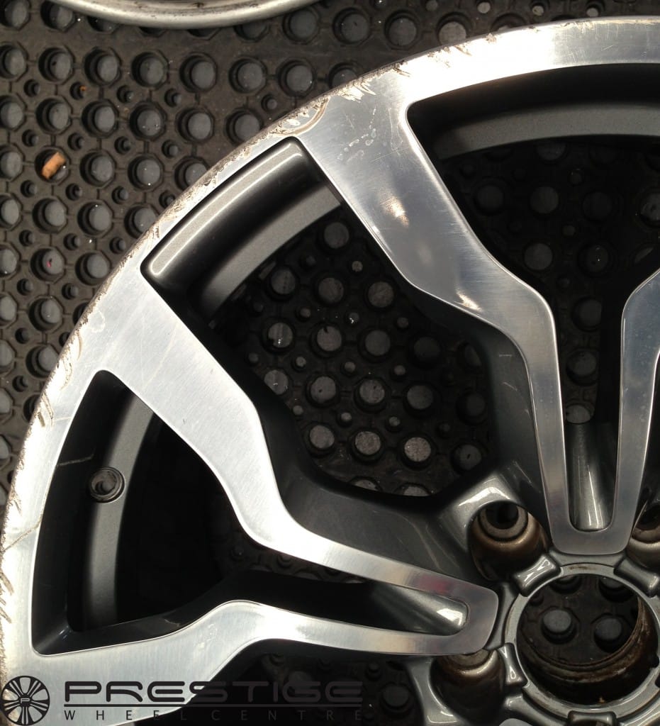 Audi R8 V10 spyder Diamond cut alloy wheel refurbishment