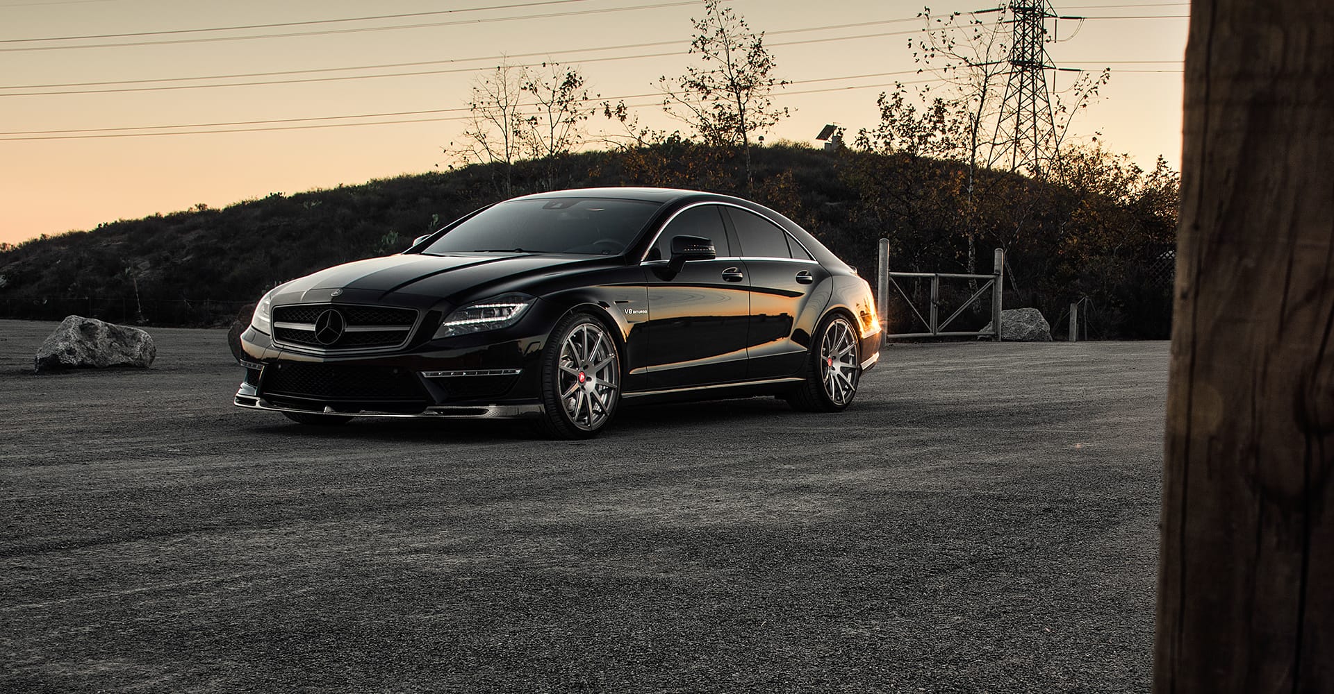 Mercedes W218 CLS 63 AMG front carbon fibre diffuser Vorsteiner UK