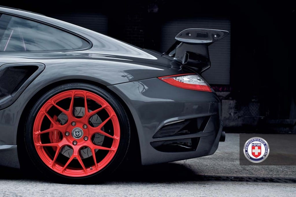 PORSCHE_997_Turbo_on_HRE_P40SC_Brushed_Red_1